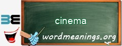 WordMeaning blackboard for cinema